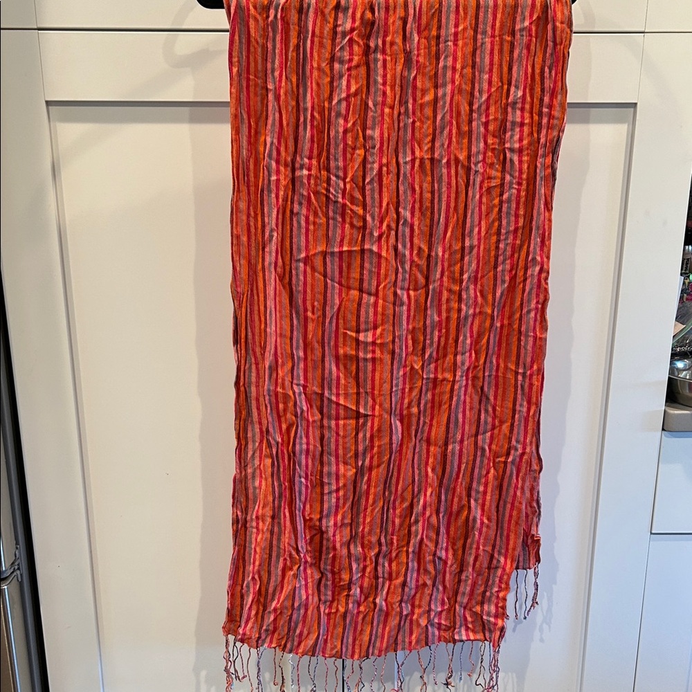 Striped Red and Pink Scarf